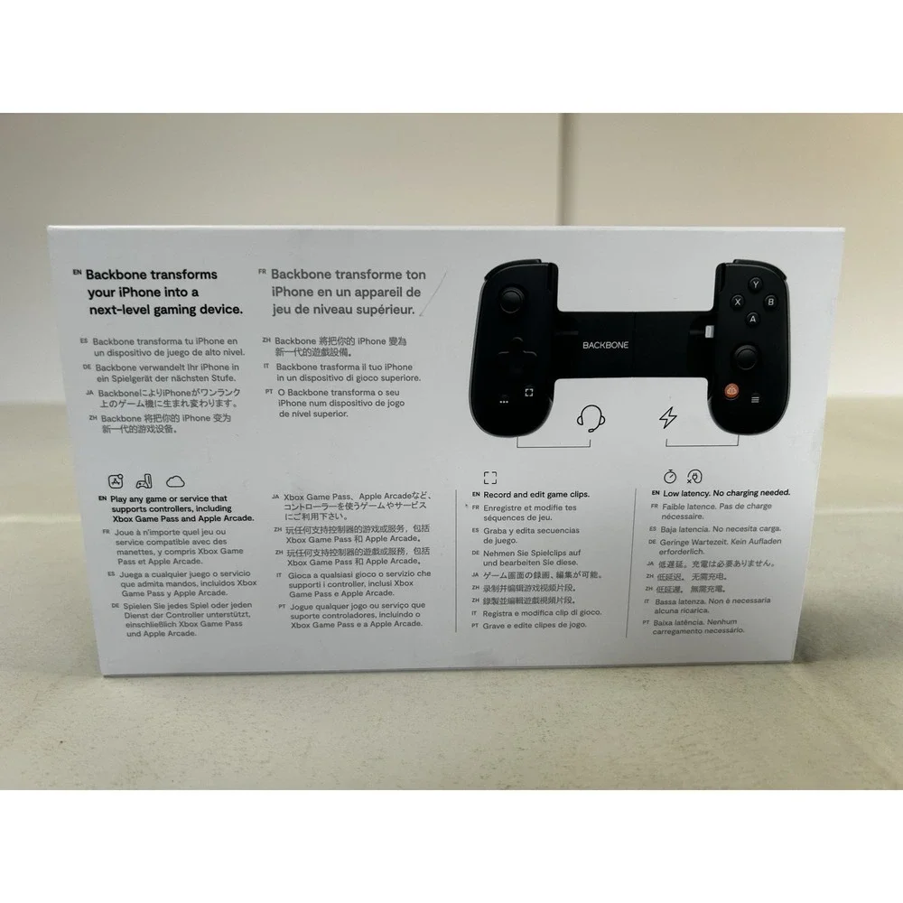 Backbone One iPhone Lightning Controller Black, Low Latency, Apple Arcade, Steam